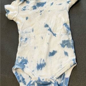 Chick Pea Blue and White Tie-Dye Bodysuit